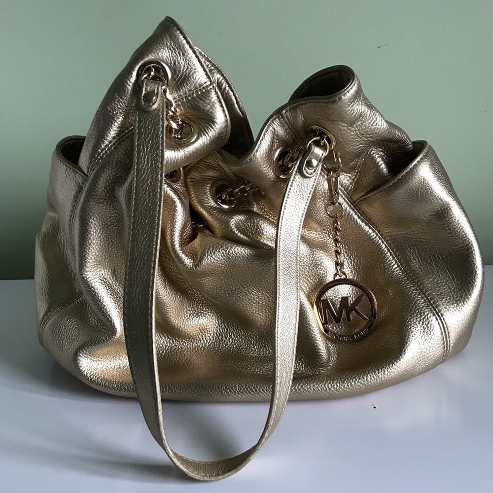 Golden Michael Kors MK Purse